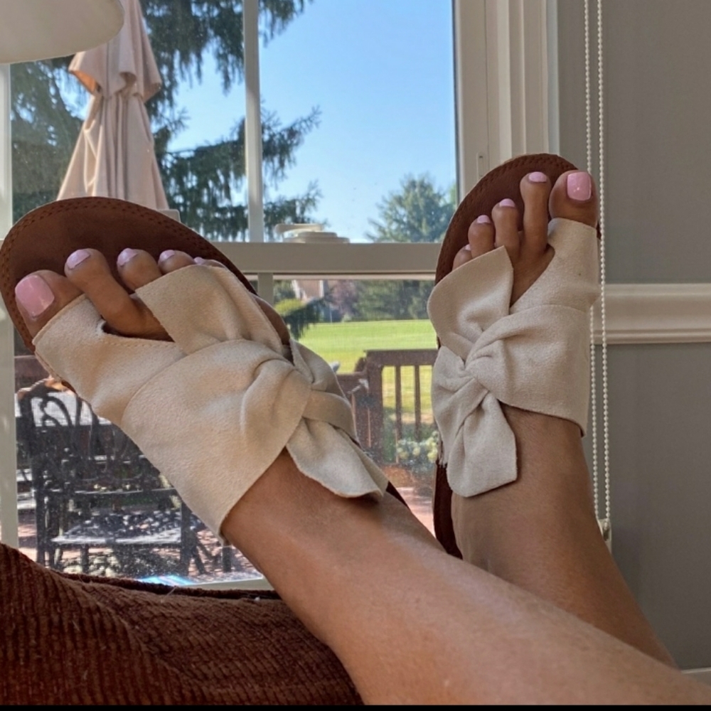 Slip-on Microfiber Suede Fabric Sandal - Picture 5 of 5